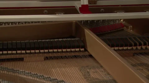 Grand Piano Strings And Interio Video stock 48661896