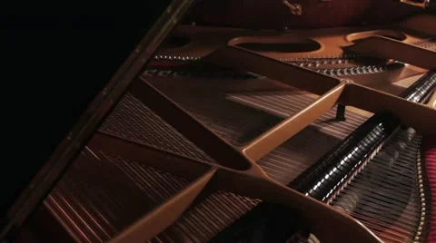 Grand Piano Strings and Interior Video stock 16995878