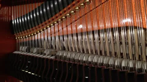 Grand Piano Strings Video stock 18471741