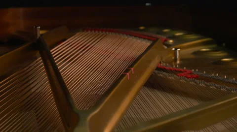 Grand piano strings Video stock 62940896