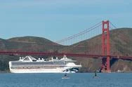 Grand Princess Cruise Ship Arriving San Francisco Bay Stock Photos