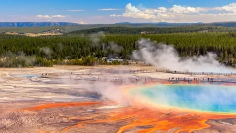 The Grand Prismatic Spring 4 Stock Footage 132464439