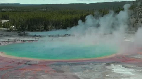Grand Prismatic Spring Stock Footage 21624789