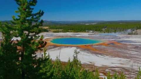 Grand Prismatic Spring Stock Footage 90223314