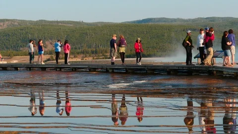 Grand Prismatic Spring Stock Footage 93418832