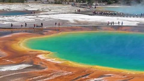 Grand Prismatic Spring Stock Footage 147986925