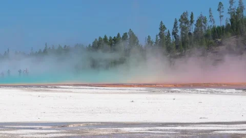 Grand Prismatic Spring Stock Footage 147986949