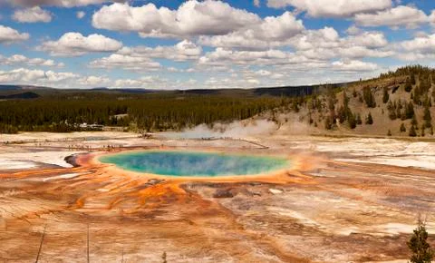 Grand prismatic spring Stock Photos