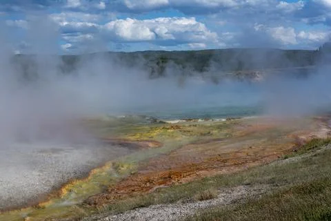 Grand Prismatic Spring Stock Photos