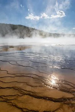 Grand Prismatic Spring Stock Photos
