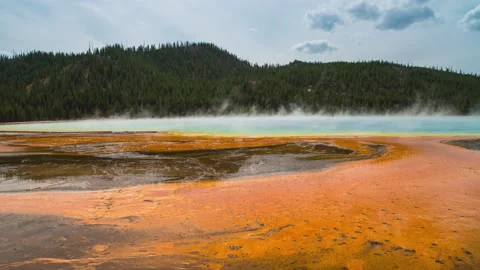 Grand Prismatic Spring from the Trail Stock-Footage 196547165