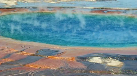 Grand Prismatic Spring - Yellowstone Stock Footage 18162810