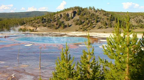 Grand Prismatic Spring Yellowstone Stock-Footage 36043200
