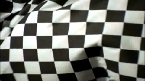 Grand Prix Formula One Racing Chequered Flag Stock Footage 32248950