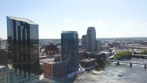 Grand Rapids Aerial Video stock 108509314