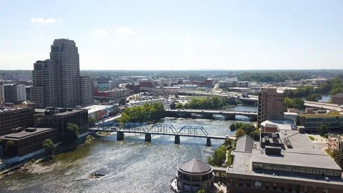 Grand Rapids Aerial Video stock 108509328