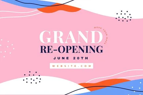 Grand re-opening background Stock Illustration