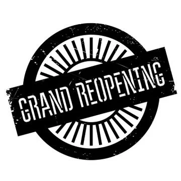 Grand reopening stamp Stock Illustration