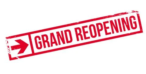 Grand reopening stamp Stock Illustration