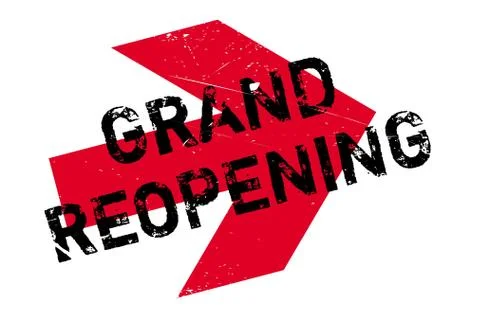 Grand reopening stamp Stock Illustration