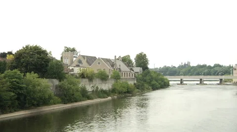 Grand River waterfront Stock Footage 55853334