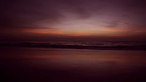 Grand sunset in beach side Stock Footage 99919647