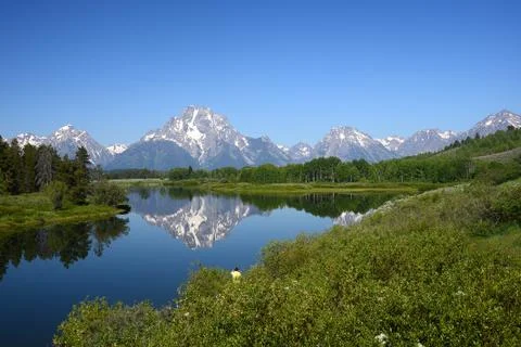 Grand teton reflection Stock Photos
