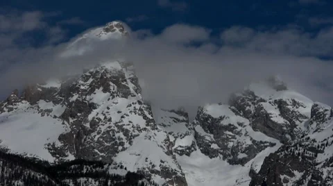 Grand Tetons 3x Time Lapse Stock Footage 7748181