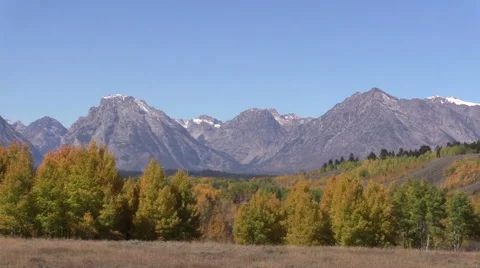 Grand Tetons in Fall Stock-Footage 56055571