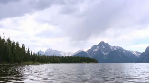 Grand Tetons with Rain Clouds Video stock 11413413