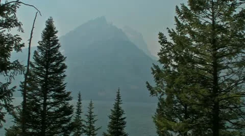Grand Tetons through the trees Stock-Footage 11855518
