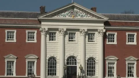 Grand Town Hall Stock Footage 11153283