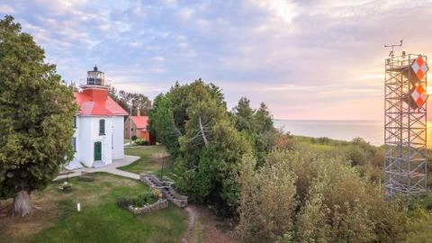 Grand Traverse Light Tower Foto stock