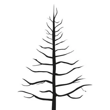 Grand Tree Silhouette Stock Illustration