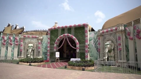 Grand Wedding Gate Decor Stock Footage 247262446