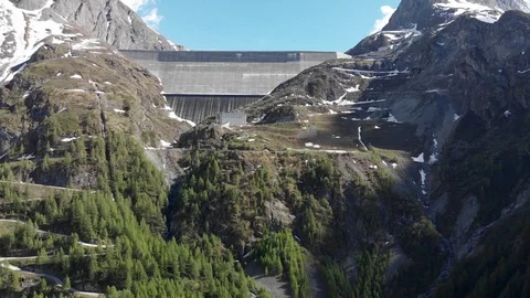 The Grande Dixence dam 03 Stock Footage 119970702