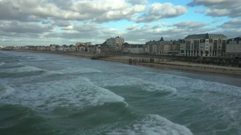 Grande Plage du Sillon Stock Footage 228698336