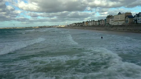 Grande Plage du Sillon Stock Footage 228698488