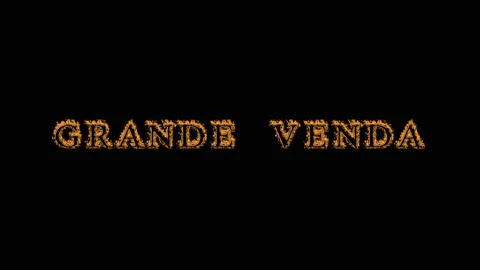 Grande venda fire text effect black background Stock Footage 136566159