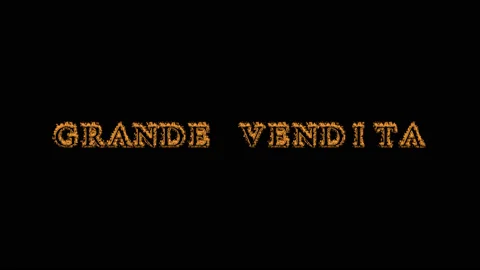 Grande vendita fire text effect black background Stock Footage 136673170