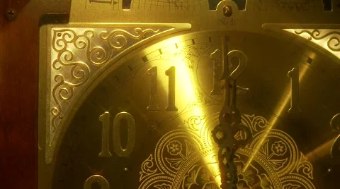 Grandfather Clock, Face, close up Vídeo Stock 454395
