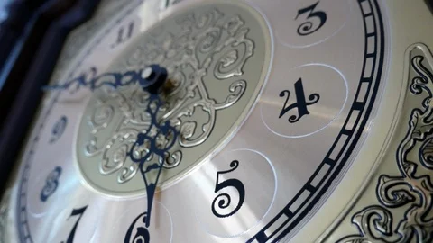 Grandfather Clock Face Stock Footage 127676941