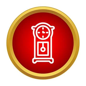 Grandfather clock icon representing time passing Stock Illustration