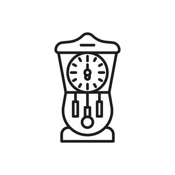 Grandfather clock icon vector design templates simple and modern Illustrazione stock