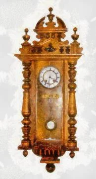 Grandfather clock Stock Illustration
