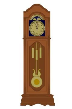 Grandfather clock Stock Illustration