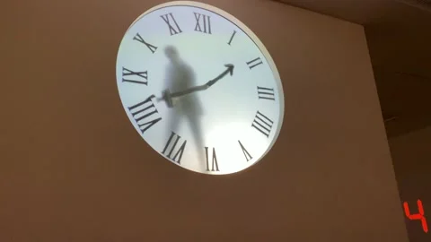 Grandfather clock. Museum of Urban and Contemporary Art ( Pinakothek der Moderne Stock Footage 165753353