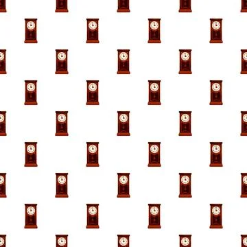 Grandfather clock pattern creating a seamless background 스톡 일러스트