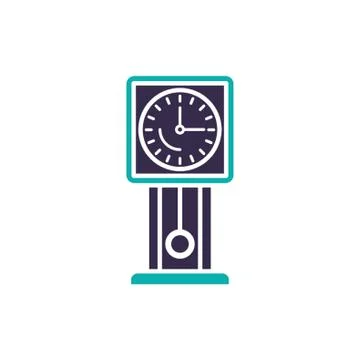 Grandfather clock vector illustration Stock Illustration