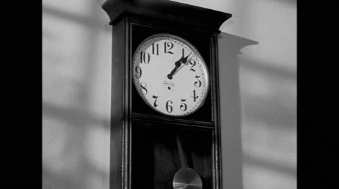 Grandfather clock on wall Stock Footage 45655644